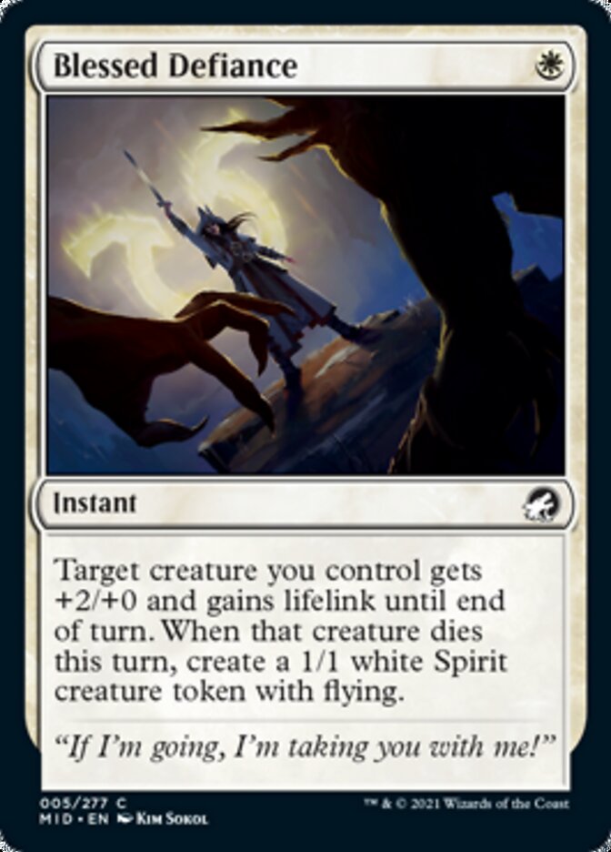 Blessed Defiance [Innistrad: Midnight Hunt] | Gaming Infinity