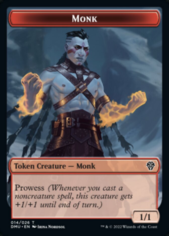 Monk Token [Dominaria United Tokens] | Gaming Infinity