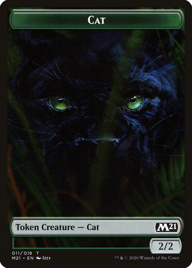 Beast // Cat (011) Double-sided Token [Core Set 2021 Tokens] | Gaming Infinity