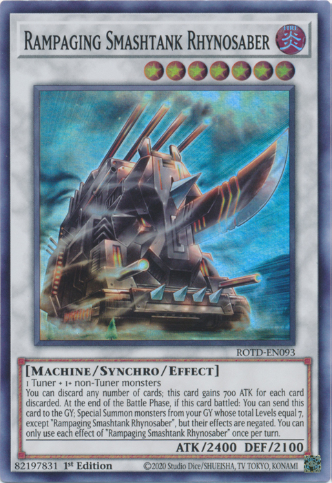 Rampaging Smashtank Rhynosaber [ROTD-EN093] Super Rare | Gaming Infinity