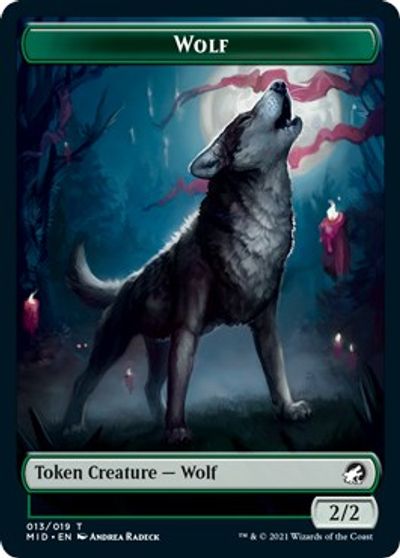 Rhino // Wolf Double-Sided Token [Innistrad: Midnight Hunt Commander Tokens] | Gaming Infinity