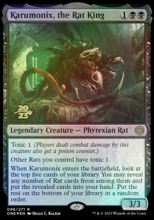 Karumonix, the Rat King [Phyrexia: All Will Be One Prerelease Promos] | Gaming Infinity