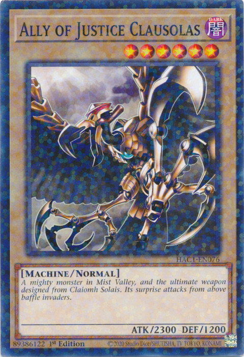 Ally of Justice Clausolas (Duel Terminal) [HAC1-EN076] Common | Gaming Infinity