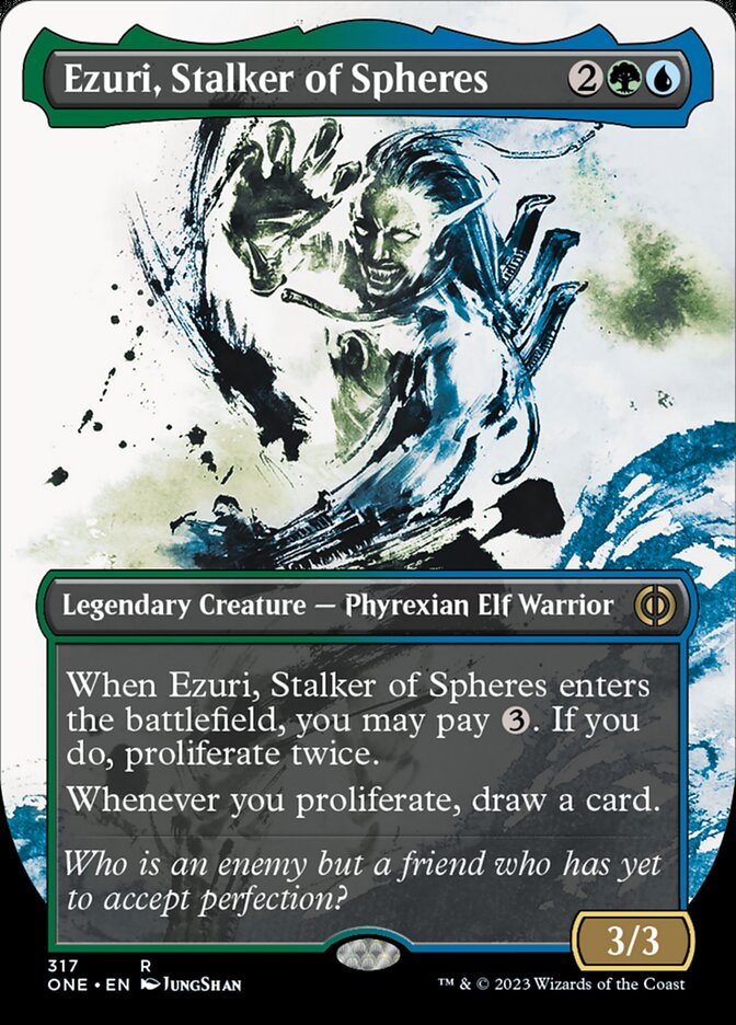 Ezuri, Stalker of Spheres (Borderless Ichor) [Phyrexia: All Will Be One] | Gaming Infinity