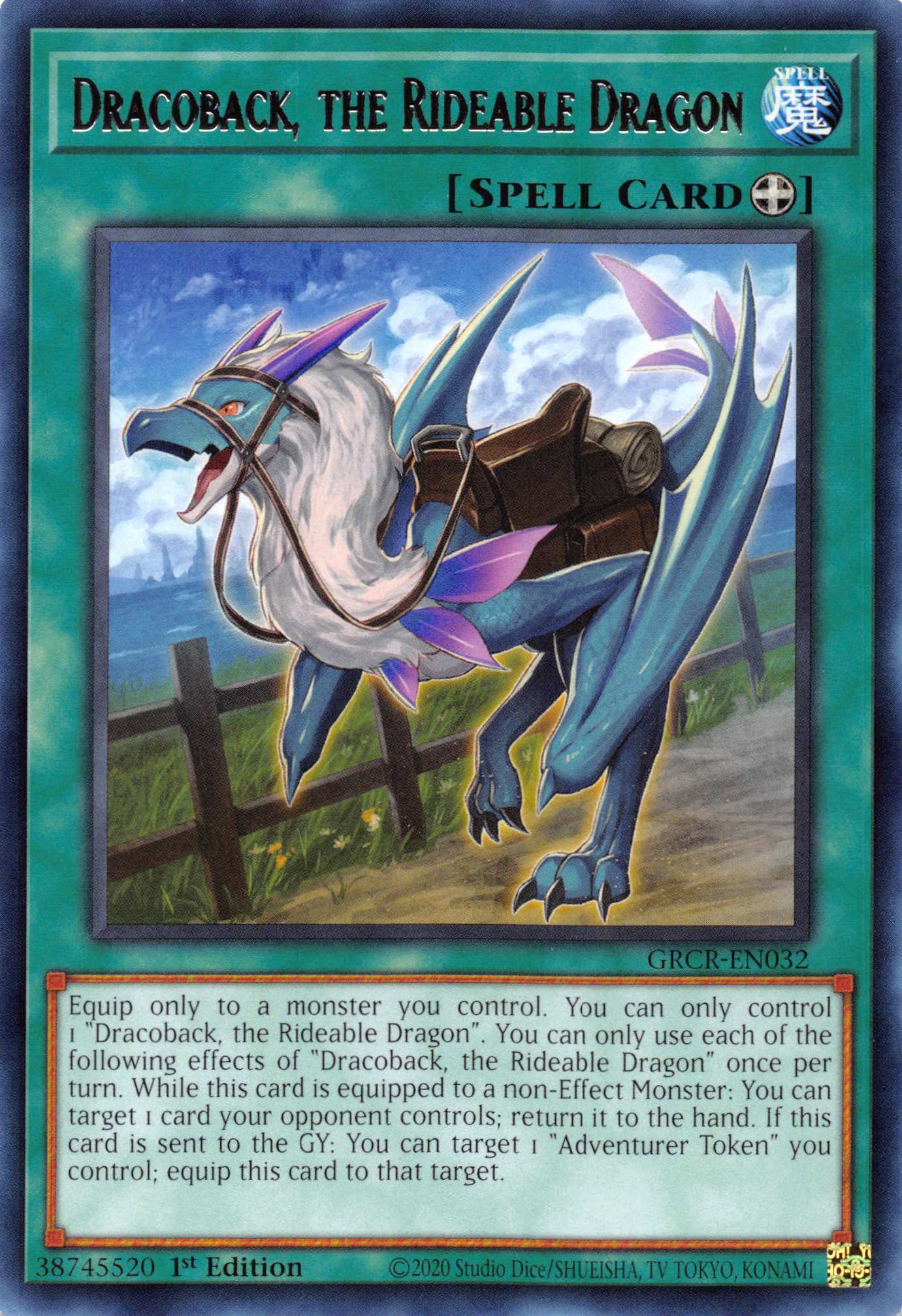 Dracoback, the Rideable Dragon [GRCR-EN032] Rare | Gaming Infinity