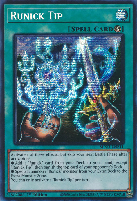 Runick Tip [MP23-EN241] Prismatic Secret Rare | Gaming Infinity