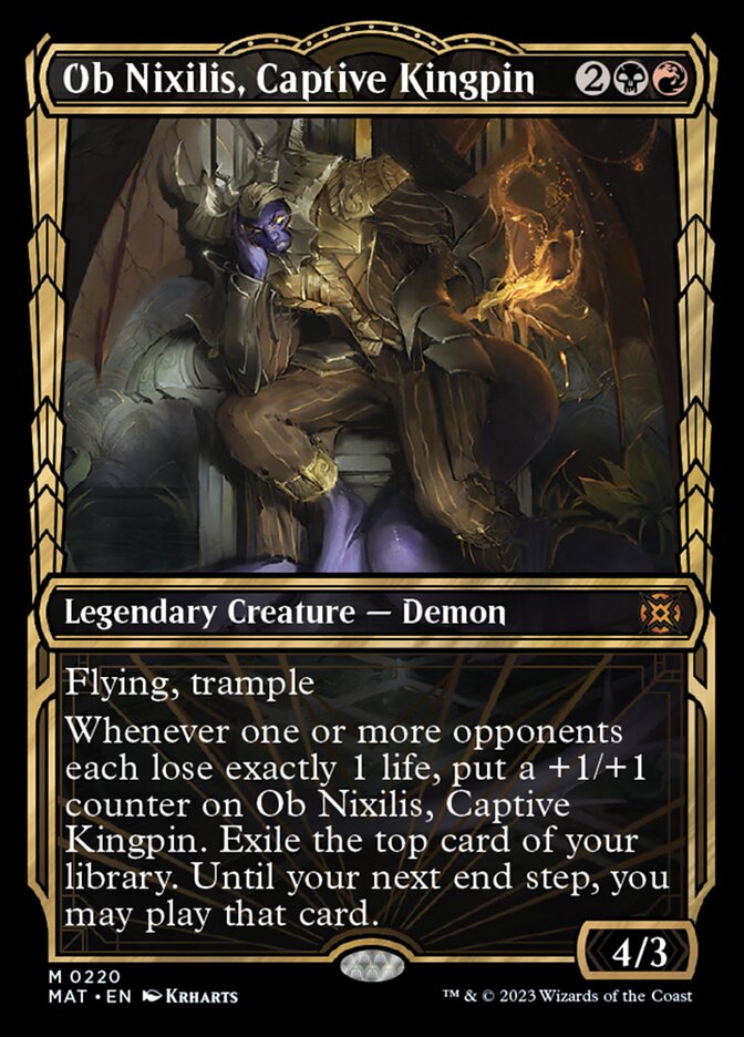 Ob Nixilis, Captive Kingpin (Showcase Halo Foil) [March of the Machine: The Aftermath] | Gaming Infinity