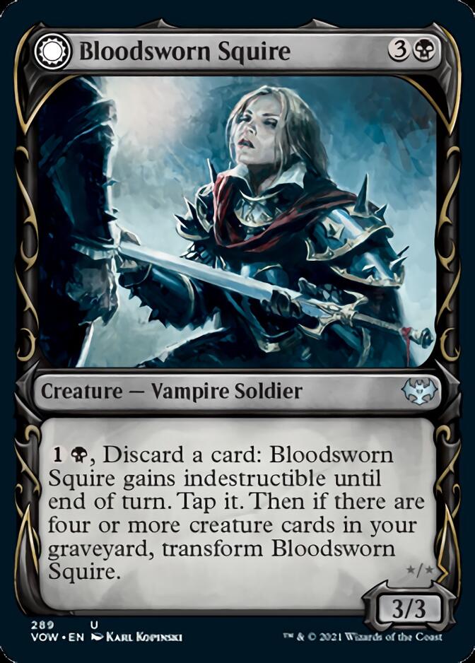 Bloodsworn Squire // Bloodsworn Knight (Showcase Fang Frame) [Innistrad: Crimson Vow] | Gaming Infinity