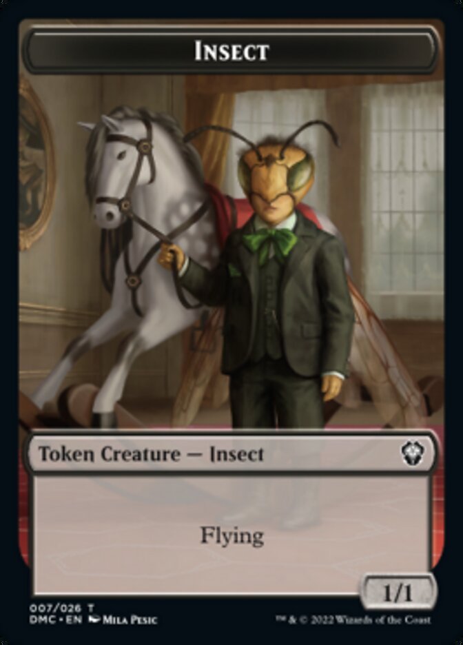 Phyrexian // Insect Double-sided Token [Dominaria United Tokens] | Gaming Infinity