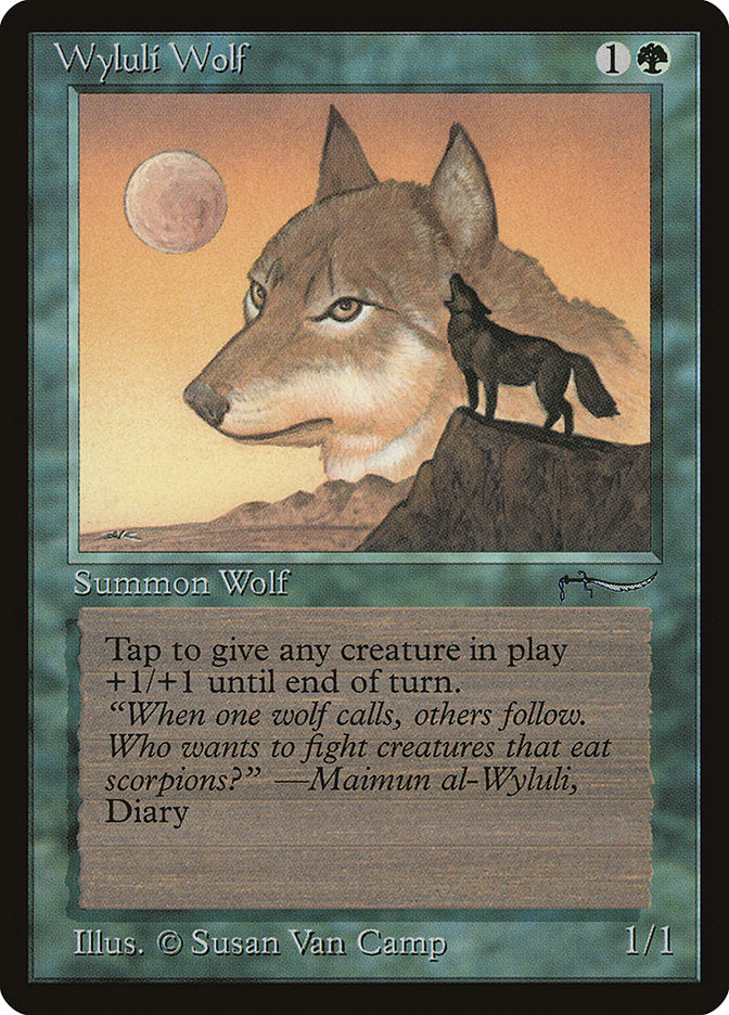 Wyluli Wolf (Light Mana Cost) [Arabian Nights] | Gaming Infinity