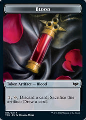 Blood // Vampire (016) Double-sided Token [Innistrad: Crimson Vow Tokens] | Gaming Infinity