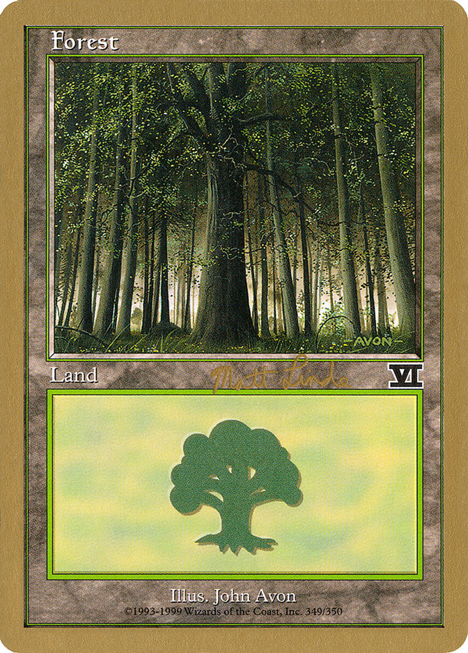 Forest (ml349) (Matt Linde) [World Championship Decks 1999] | Gaming Infinity