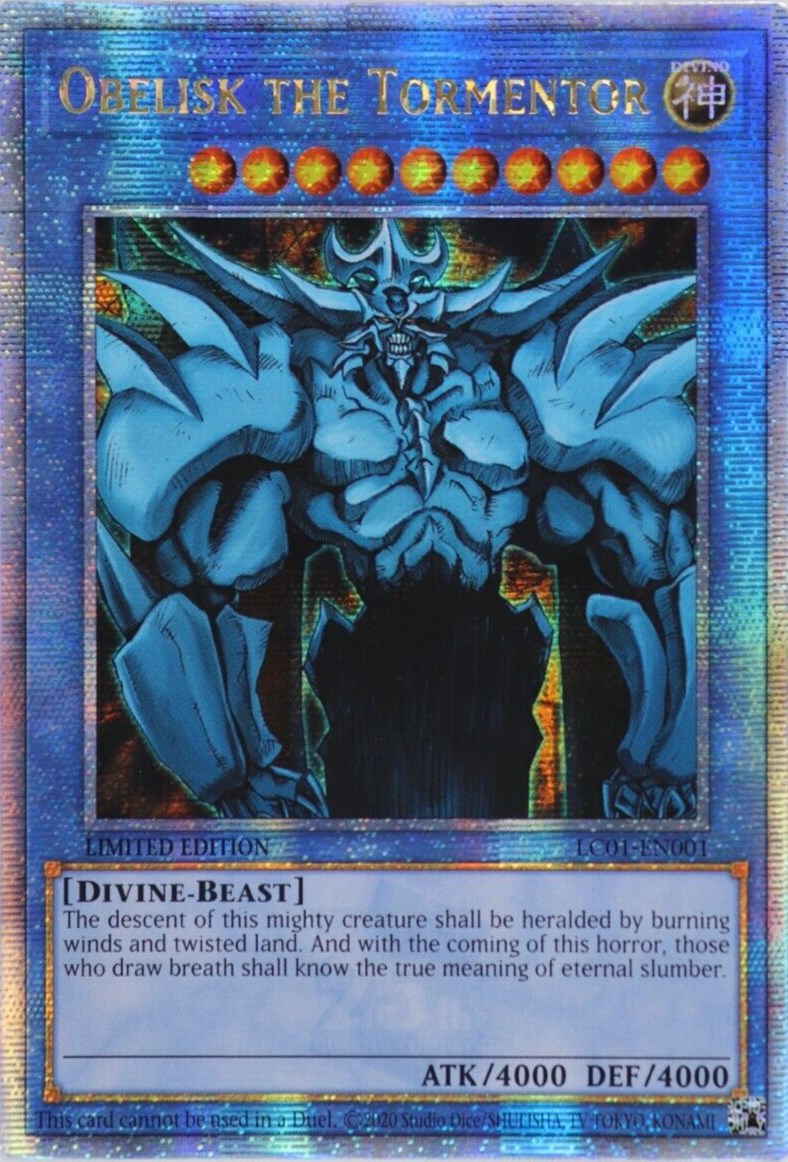 Obelisk the Tormentor (25th Anniversary) [LC01-EN001] Quarter Century Secret Rare | Gaming Infinity