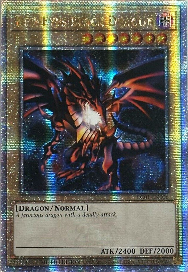 Red-Eyes Black Dragon (25th Anniversary) [LC01-EN006] Quarter Century Secret Rare | Gaming Infinity