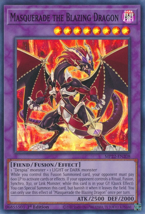 Masquerade the Blazing Dragon [MP22-EN208] Super Rare | Gaming Infinity