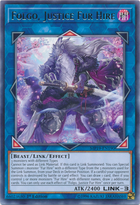 Folgo, Justice Fur Hire [MP19-EN190] Rare | Gaming Infinity