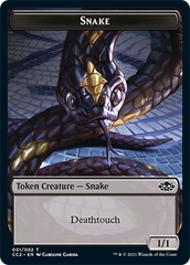 Snake // Zombie Double-sided Token [Commander Collection: Black Tokens] | Gaming Infinity