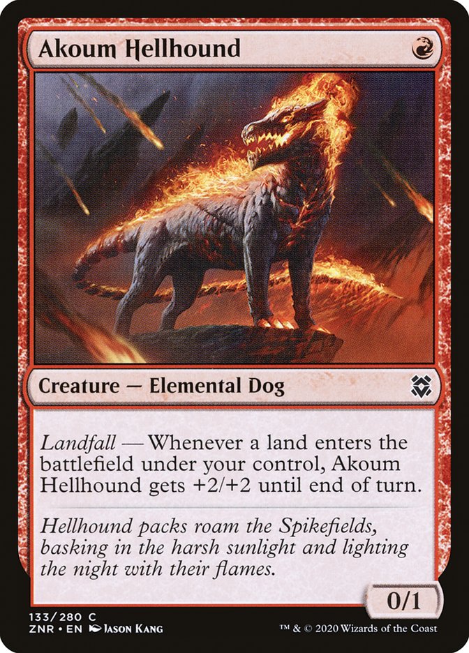 Akoum Hellhound [Zendikar Rising] | Gaming Infinity