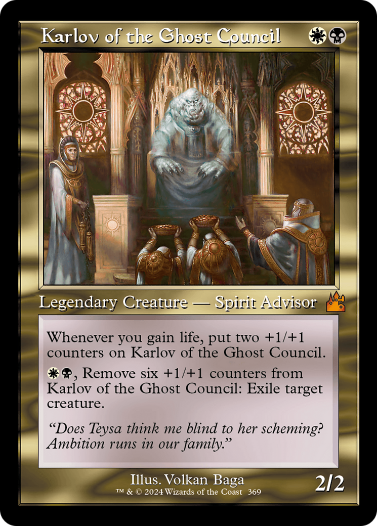 Karlov of the Ghost Council (Retro Frame) [Ravnica Remastered] | Gaming Infinity