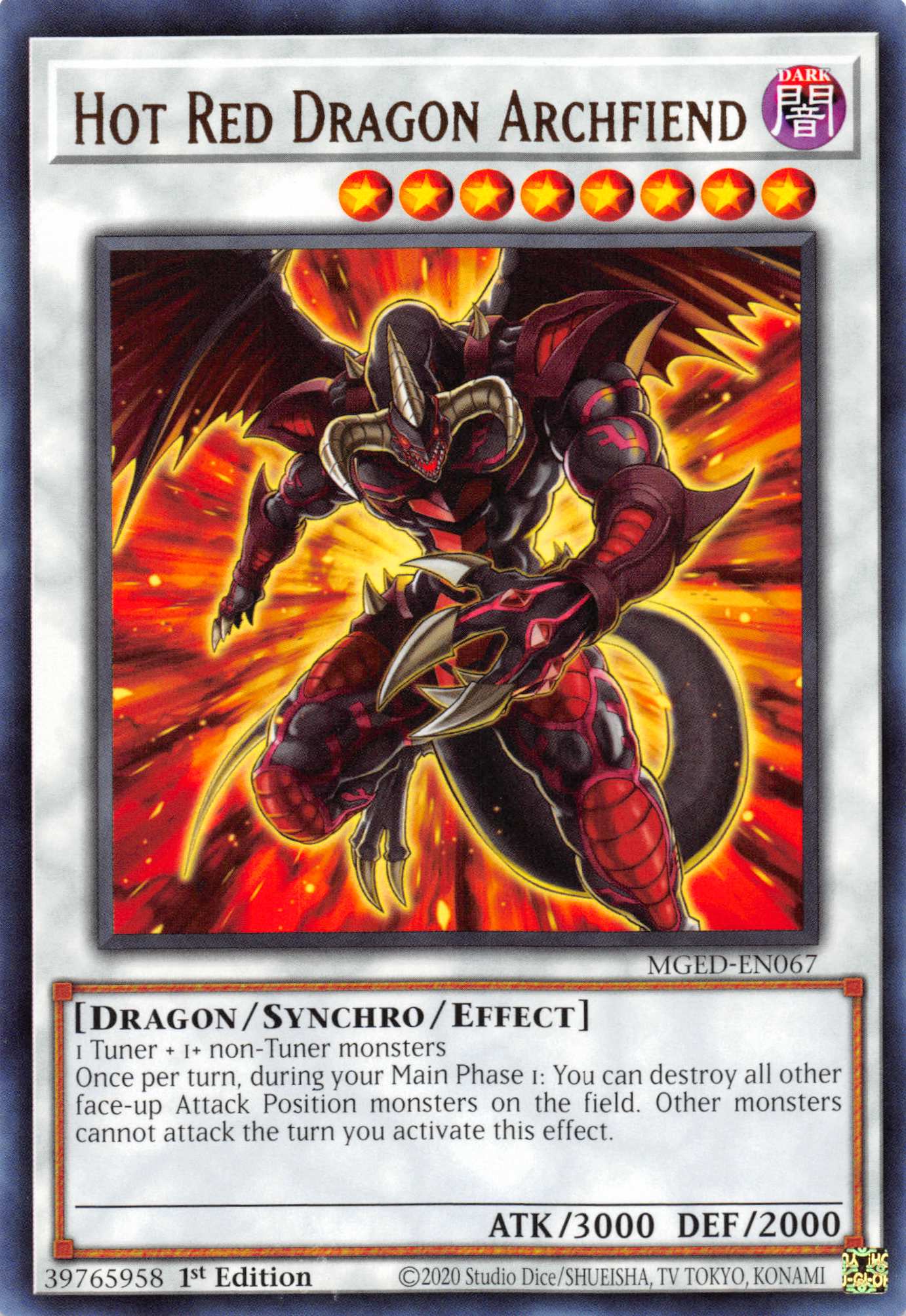 Hot Red Dragon Archfiend [MGED-EN067] Rare | Gaming Infinity