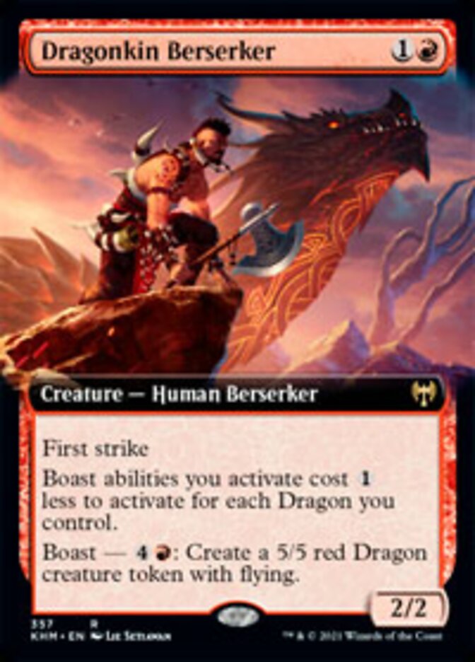 Dragonkin Berserker (Extended Art) [Kaldheim] | Gaming Infinity