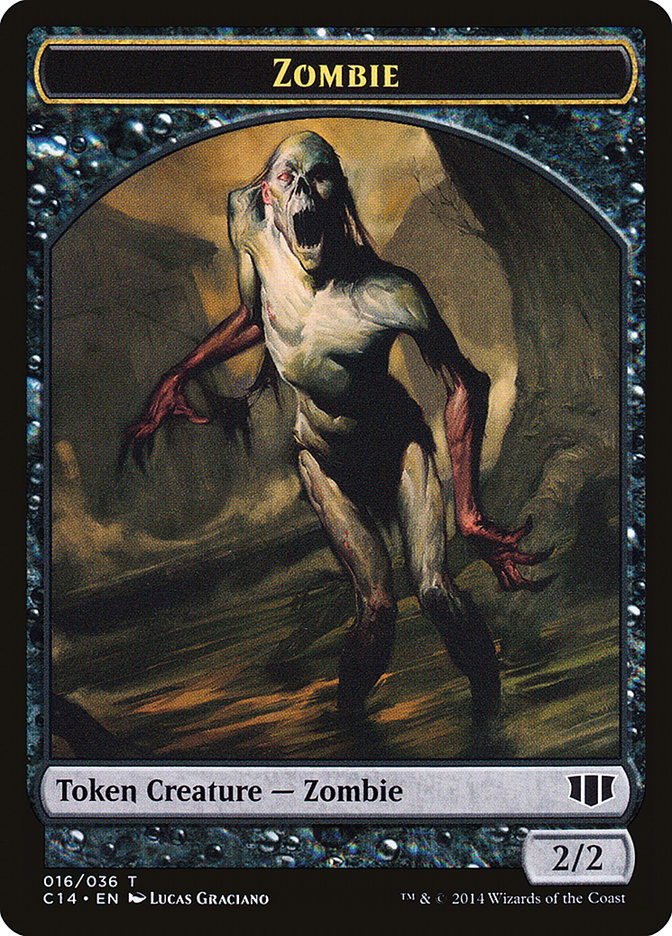 Demon (012/036) // Zombie (016/036) Double-sided Token [Commander 2014 Tokens] | Gaming Infinity