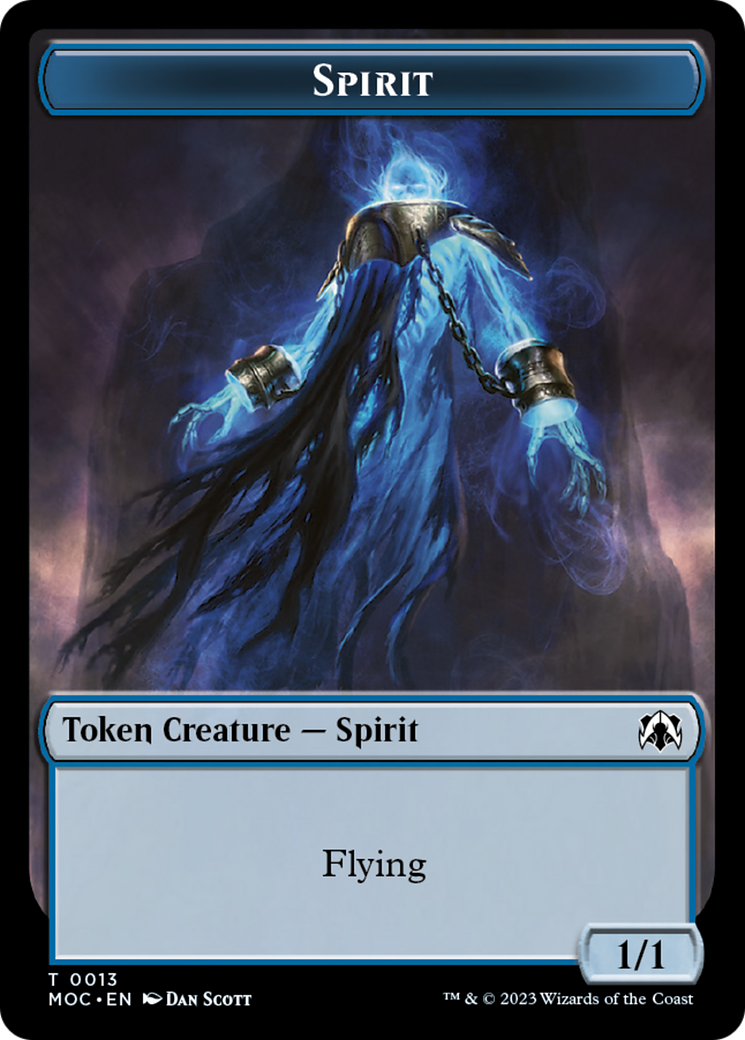 Spirit (9) // Spirit (13) Double-Sided Token [March of the Machine Commander Tokens] | Gaming Infinity