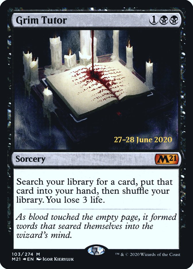 Grim Tutor  [Core Set 2021 Prerelease Promos] | Gaming Infinity