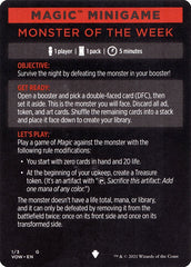 Monster of The Week (Magic Minigame) [Innistrad: Crimson Vow Minigame] | Gaming Infinity
