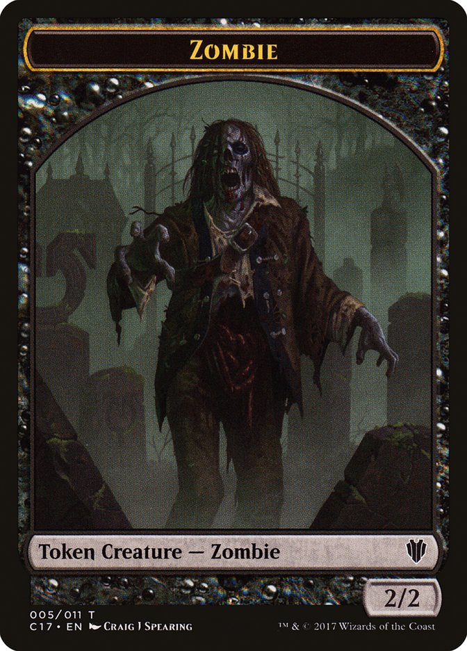 Vampire // Zombie Double-sided Token [Commander 2017 Tokens] | Gaming Infinity