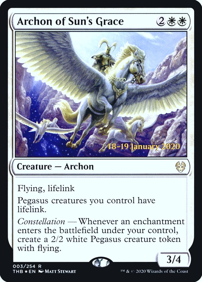 Archon of Sun's Grace [Theros Beyond Death Prerelease Promos] | Gaming Infinity