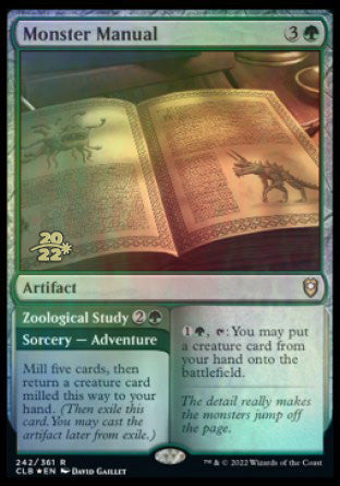 Monster Manual // Zoological Study [Commander Legends: Battle for Baldur's Gate Prerelease Promos] | Gaming Infinity