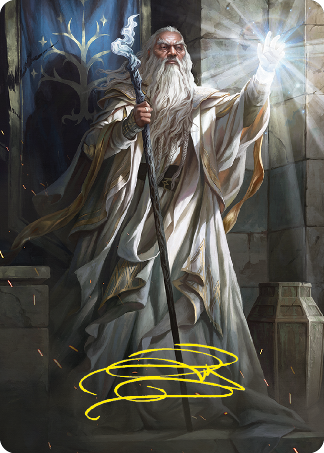 Gandalf the White Art Card (Gold-Stamped Signature) [The Lord of the Rings: Tales of Middle-earth Art Series] | Gaming Infinity