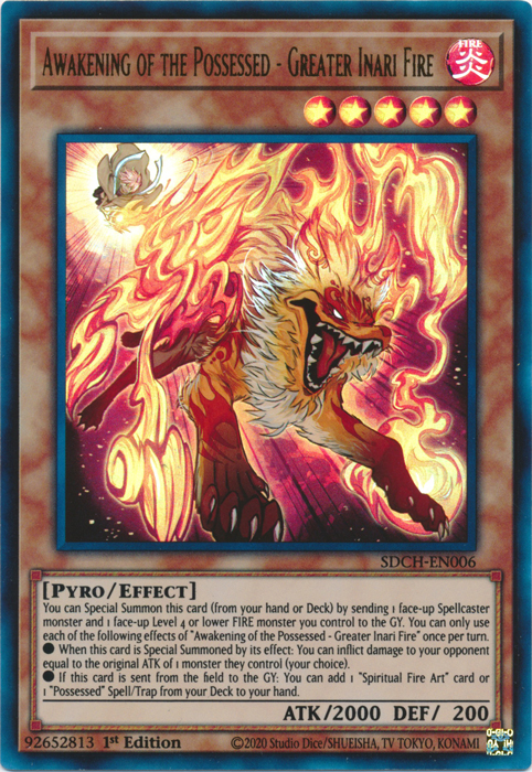 Awakening of the Possessed - Greater Inari Fire [SDCH-EN006] Ultra Rare | Gaming Infinity