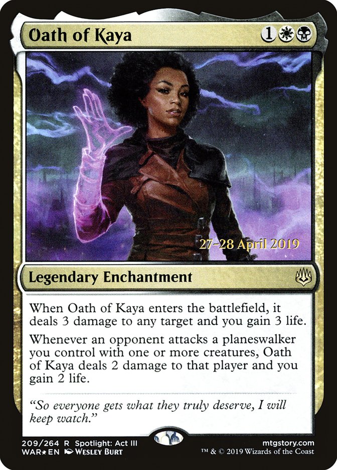 Oath of Kaya  [War of the Spark Prerelease Promos] | Gaming Infinity