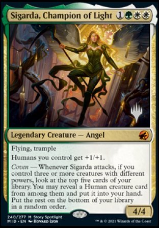 Sigarda, Champion of Light (Promo Pack) [Innistrad: Midnight Hunt Promos] | Gaming Infinity