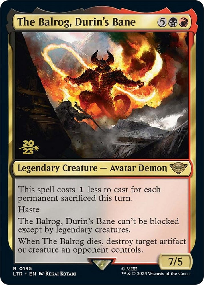 The Balrog, Durin's Bane [The Lord of the Rings: Tales of Middle-Earth Prerelease Promos] | Gaming Infinity