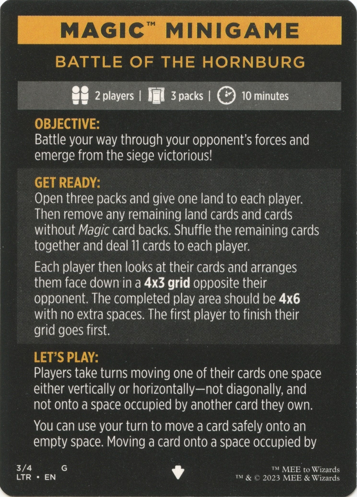 Battle of the Hornburg (Magic Minigame) [The Lord of the Rings: Tales of Middle-Earth Minigame] | Gaming Infinity