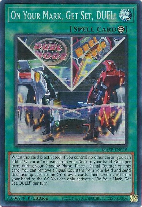 On Your Mark, Get Set, DUEL! [MAZE-EN016] Super Rare | Gaming Infinity