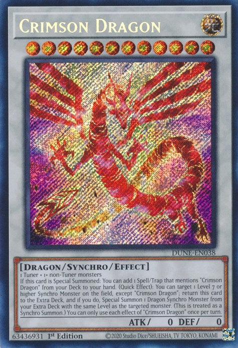 Crimson Dragon [DUNE-EN038] Secret Rare | Gaming Infinity