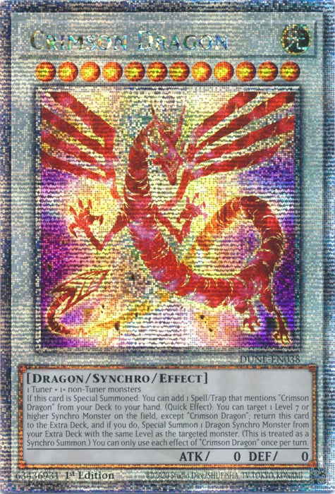 Crimson Dragon [DUNE-EN038] Quarter Century Secret Rare | Gaming Infinity