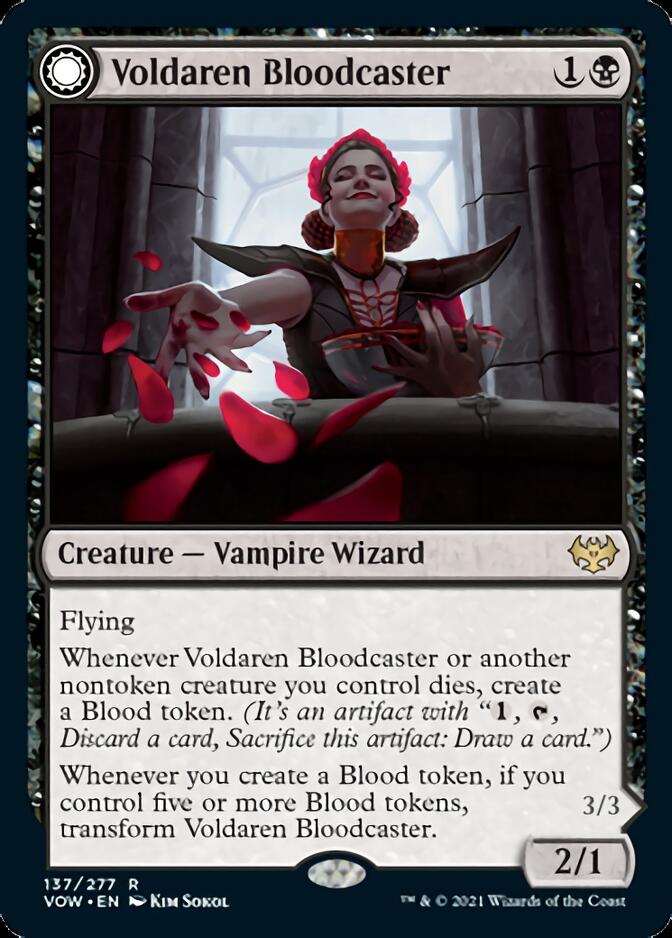 Voldaren Bloodcaster // Bloodbat Summoner [Innistrad: Crimson Vow] | Gaming Infinity