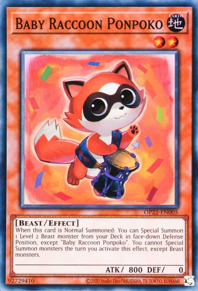 Baby Raccoon Ponpoko [OP22-EN005] Super Rare | Gaming Infinity