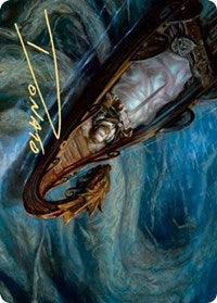 Funeral Longboat Art Card (Gold-Stamped Signature) [Kaldheim: Art Series] | Gaming Infinity