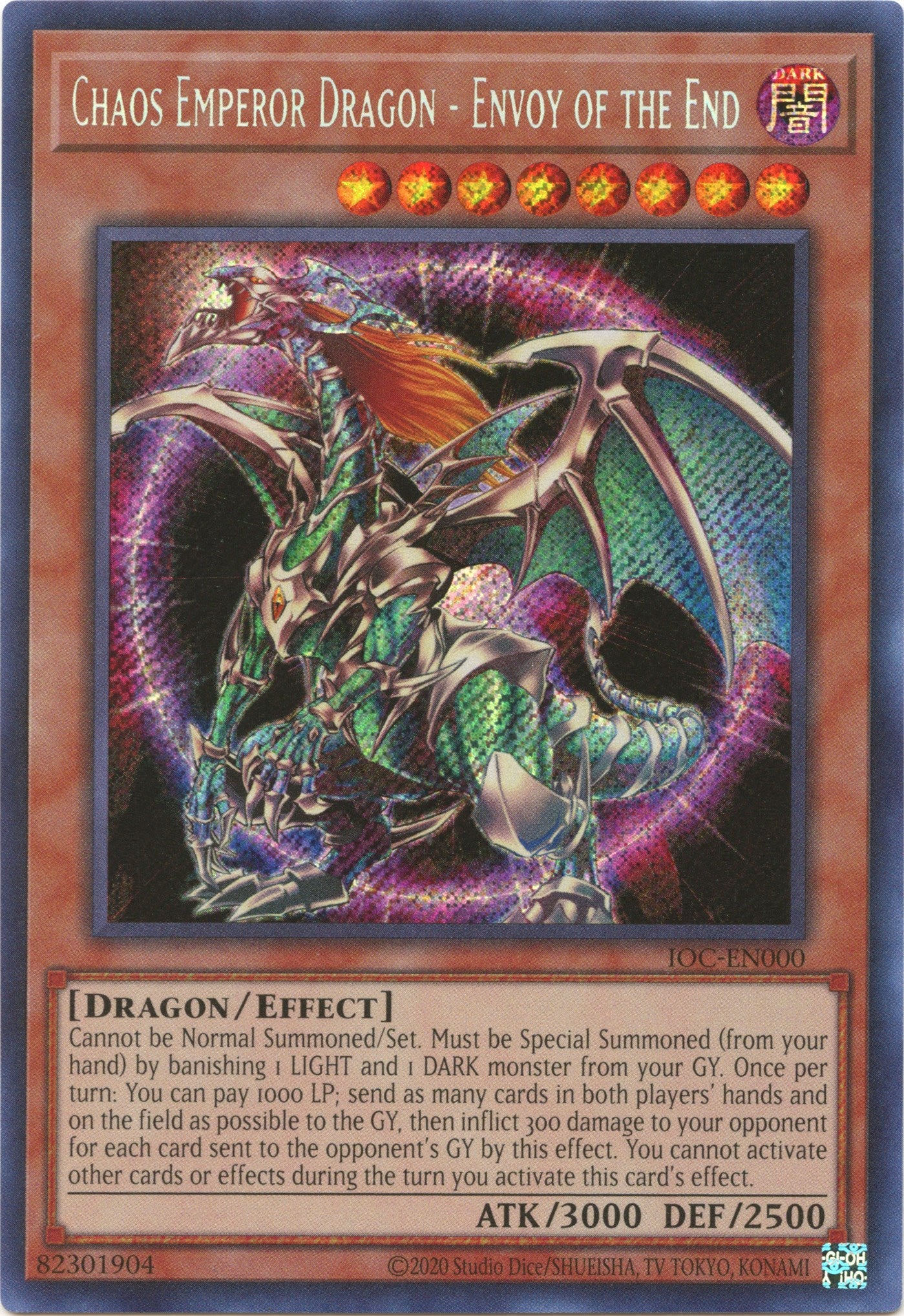 Chaos Emperor Dragon - Envoy of the End (25th Anniversary) [IOC-EN000] Secret Rare | Gaming Infinity