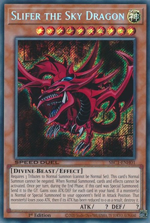 Slifer the Sky Dragon [SBC1-ENH01] Secret Rare | Gaming Infinity