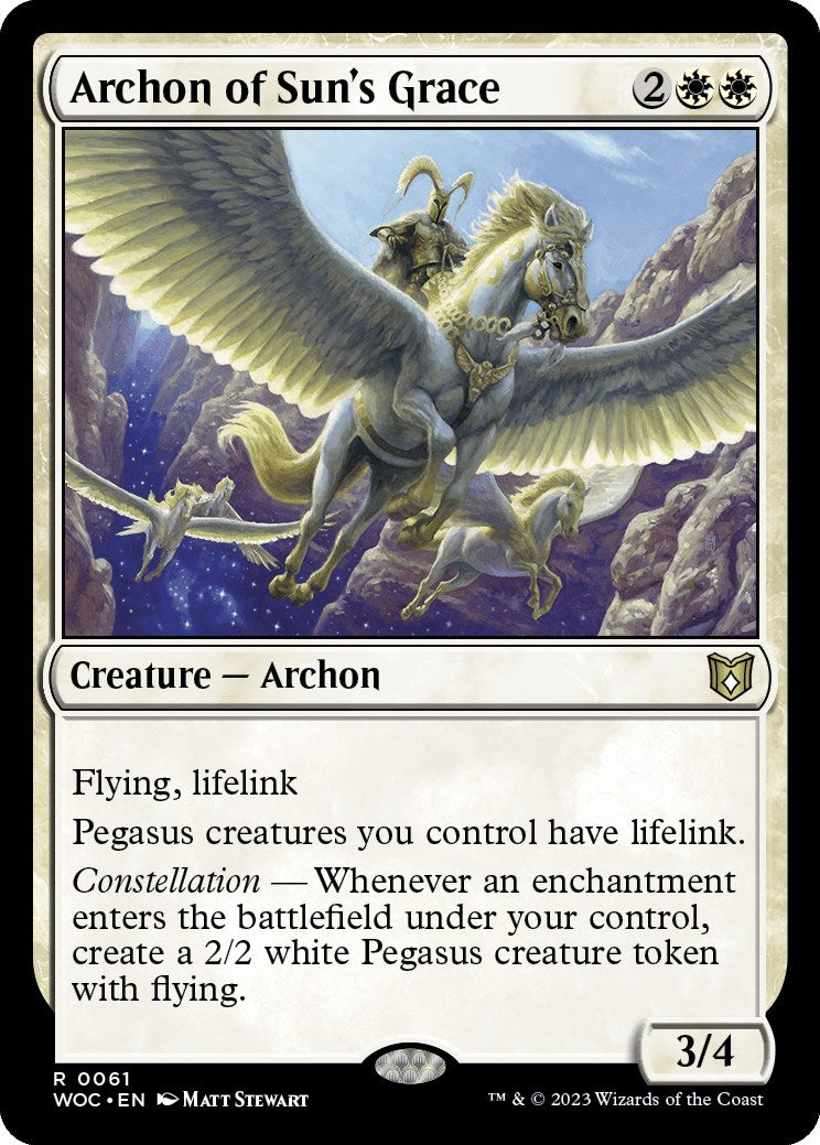 Archon of Sun's Grace [Wilds of Eldraine Commander] | Gaming Infinity