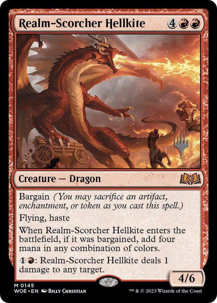 Realm-Scorcher Hellkite (Promo Pack) [Wilds of Eldraine Promos] | Gaming Infinity