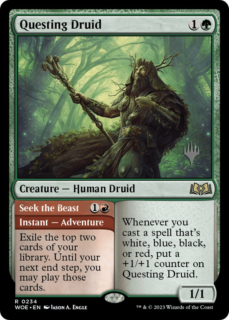 Questing Druid (Promo Pack) [Wilds of Eldraine Promos] | Gaming Infinity