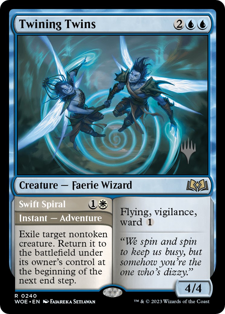 Twining Twins // Swift Spiral (Promo Pack) [Wilds of Eldraine Promos] | Gaming Infinity